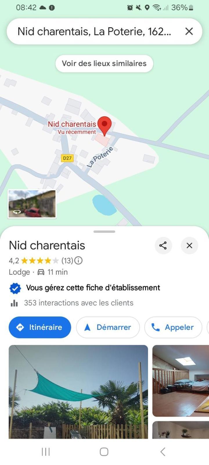 Les Chambres Du Nid Charentais La Poterie  Exteriér fotografie